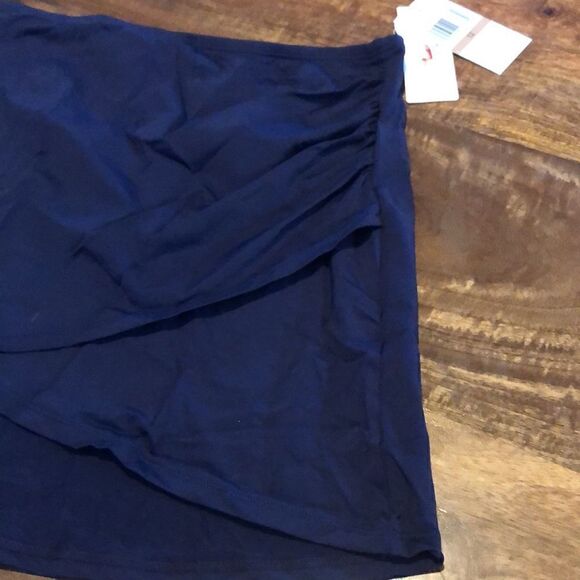Jantzen faux swim skirt coverup size 12 navy - Picture 3 of 7
